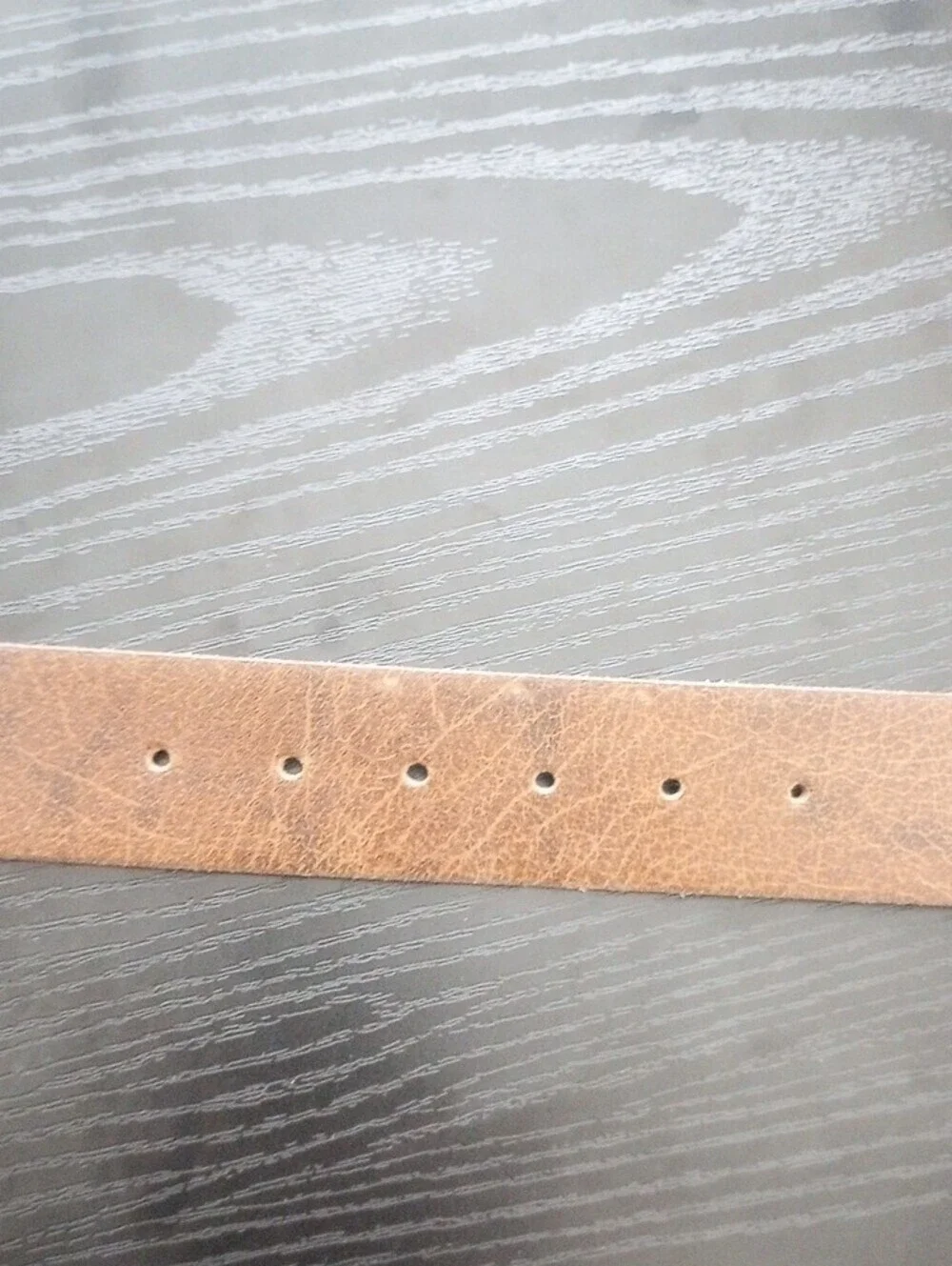Vintage Brown Deep Buff Cowhide Split Leather Belt Golden Buckle